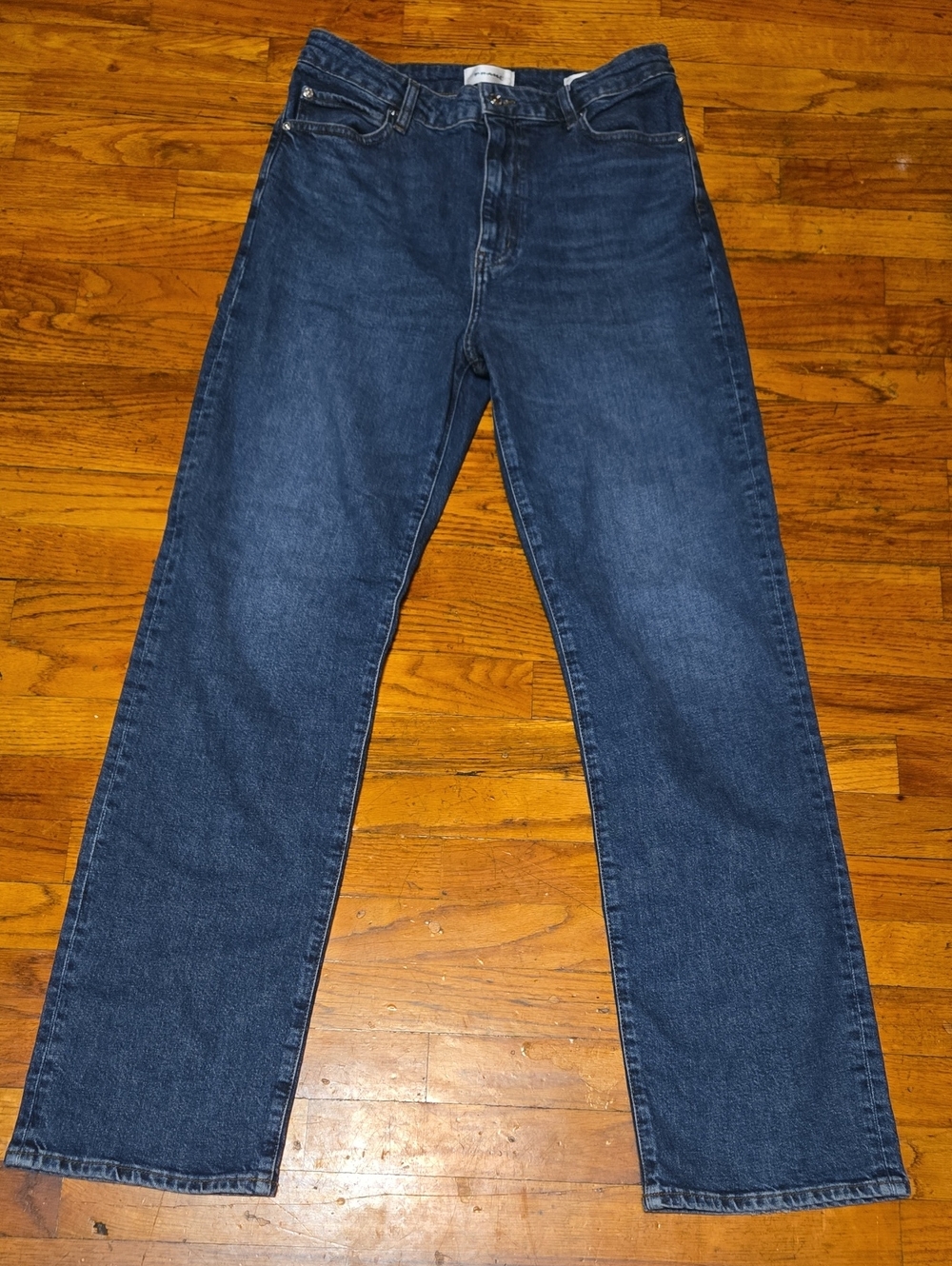 FRAME The Ruler  “Archie”High Rise Slim Straight Jeans Blue Women's 30X31